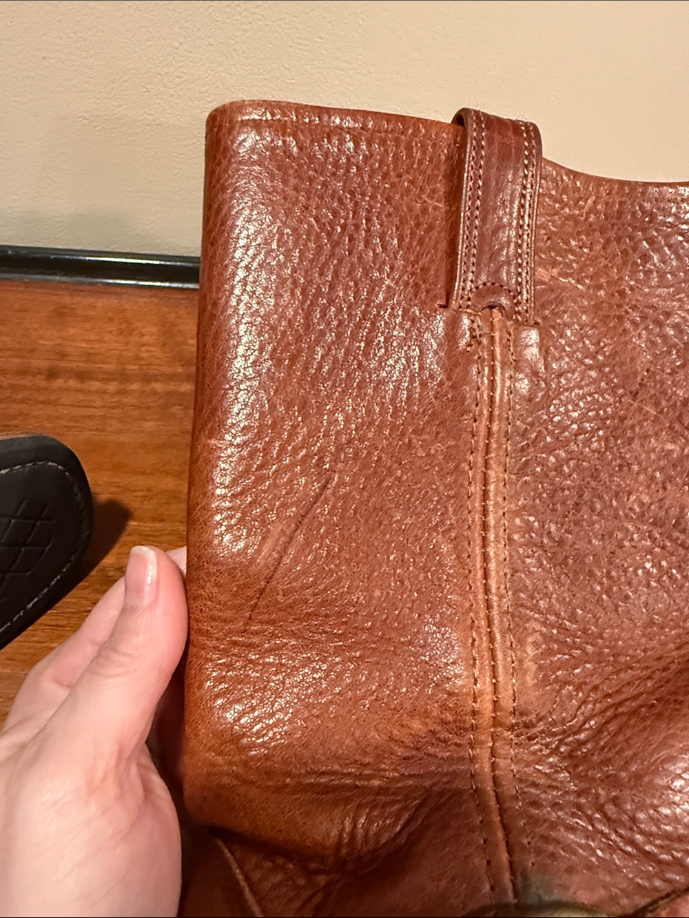 Frye Brown Leather Mid-Calf Harness Boots - Picture 9 of 10